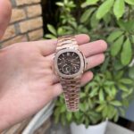 Patek Philippe Replica 11 Watch Nautilus 5712 Rose Gold Wrapped Chocolate Dial GRF 40mm - Image 2