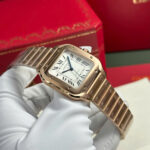 Cartier Santos Rose Gold Replica 11 Watch Dial White BV Factory 35mm - Image 4