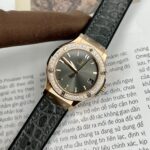 Hublot Replica 11 Watch Classic Fusion King Gold Women s Grey Dial Diamond Bezel 33mm