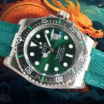 ROLEX Year of the Dragon Auspicious ?? ?? Submariner Carbon Fiber Bezel – Velcro Strap – Green(1:1 replica) - Image 3