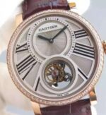 Replica Cartier Rotonde De Cartier Tourbillon RG Diamonds Bezel - Image 2