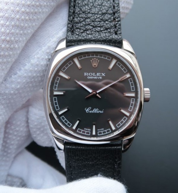 E1ED6F88-F00E-82DF-0D0E-4A5309CCFFFB.jpg Replica Rolex Cellini Danaos 4243 SS Black Dial Black Leather Strap A2824 - Image 1