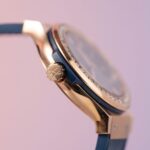 Hublot Replica Watch Classic Fusion King Gold Blue Dial Moissanite Diamond Bezel 38mm - Image 7