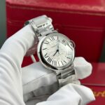Cartier Ballon Bleu Replica Watch White Dial Metal Wire AF Factory 36mm - Image 3