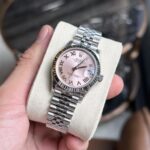 Rolex DateJust Pink Dial Replica Women s Watch Roman Numerals EW 31mm - Image 3