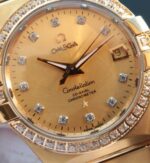 Replica Omega V6 Constellation YG Dial Diamonds Bezel   Markers YG Bracelet A2500 - Image 3