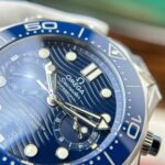 Omega Seamaster Diver 300M Chronograph Replica Watch Dial Blue N1 Factory 44mm - Image 4