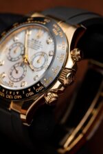 Rolex Daytona 116518 White Mother of Pearl Dial Rep 11 Watch With Moissanite Diamond Clean Factory 40mm - Image 10