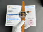 Cartier Santos Brown Dial Copies Watches Custom Diamonds Moissanite BV Factory 39.8mm