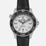 Seamaster Diver 300M Co-Axial Master Chronometer 42mm White Dial On Rubber Strap(1:1 replica)