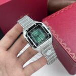 Cartier Replica Watch Santos De Cartier Green Dial BV Factory 39.8mm - Image 3
