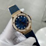 Hublot Classic Fusion King Gold Blue Replica Watch HB Factory 38mm - Image 2