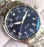 Replica IWC MKF Mark XVIII Le Petit Prince Blue Dial SS Bracelet A2892 - Image 3