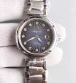 Replica Omega De Ville Lady SS Blue Textured Dial SS Bracelet A8520