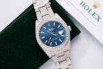 Rolex Replica 1:1 Watch DateJust With Full Moissanite Diamond Blue Dial 41mm - Image 3