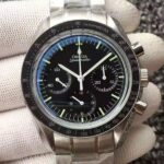 Replica Omega Speedmaster MoonWatch NASA SS Black Dial SS Bracelet Manual Winding