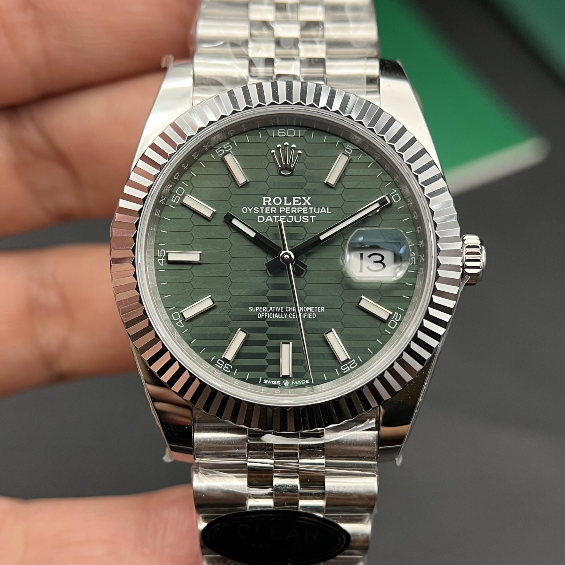 E79E974F-6CD6-E59E-3F4D-FB10B48C2025.jpg Rolex Datejust 126234 Green Dial High Quality Replica Watch VS Factory 36mm - Image 1