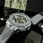 Hublot Replica 1:1 Watch Big Bang Sang Bleu ll Ceramic Gray Factory BBF 45mm - Image 4