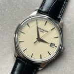 Replica PATEK PHILIPPE Calatrava ZF 5298p Date off White Dial SS bezel ZF factory