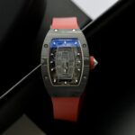 Richard Mille Replica 1:1 Watch RM07 Carbon Black Red Rubber Strap 36mm - Image 2