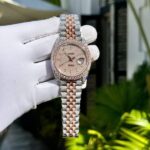Rolex DateJust Replica Watch Custom Gold Wrapped + Moissanite Diamonds Hong Kong 41mm - Image 2