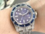 Rolex Submariner Diamond Pav?? Special-Blue Diamonds-full diamonds-40MM(1:1 replica) - Image 4