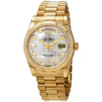 Rolex Day-Date 128238 Yellow Gold Mother Of Pearl Dial Replica - Image 2