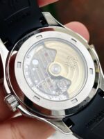 Replica PATEK PHILIPPE Aquanaut 5164A SS GRF BEST EDITION BLACK DIAL ON BLACK RUBBER STRAP A324 V2 - Image 9