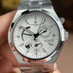 Vacheron Constantin Luxury Imitation Watches Overseas Dual Time 47450 White Dial Metal Wire 9F Factory 42mm - Image 4