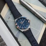 Constellation Co-Axial Master Chronometer 41mm Sedna Gold Two-Tone Blue Dial On Leather Strap(1:1 replica) - Image 2