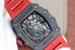 Replica Richard Mille RM035-02 Rafael Nadal FC Titanium Case KVF Skeleton Dial Red Rubber Strap MIYOTA8215 - Image 6