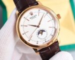 Rolex?? Cellini Moonphase-40mm-Leather(1:1 replica) - Image 4