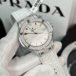 Hublot Replica Watch Full Moissanite Diamond White HB Factory 38mm - Image 4