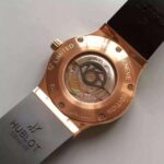 Replica Hublot Big Bang Classic Fusion RG Black Dial Diamonds Bezel Rubber Strap A2824 - Image 3