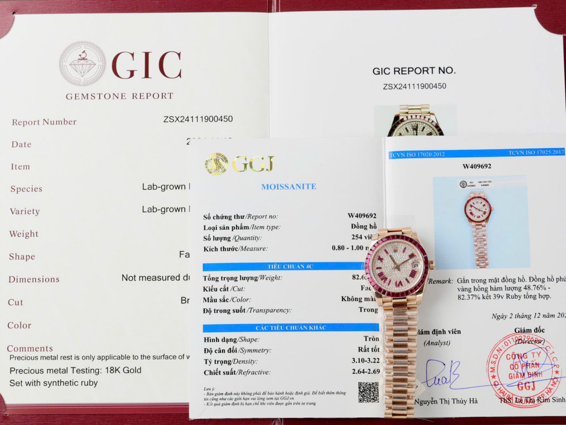 EC3FB6CD-E18A-7F3F-48E9-C95675D413A5.jpg Rolex DateJust Women Custom Gold Wrapped + Ruby Baguette + Diamonds Moissanite 31mm - Image 1