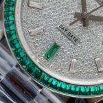 Rolex Day-Date Men Replica Watch Diamonds Moissanite + Sapphire Baguette Custom 40mm - Image 8