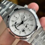 Vacheron Constantin Luxury Imitation Watches Overseas Dual Time 47450 White Dial Metal Wire 9F Factory 42mm - Image 3