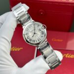 Cartier Ballon Bleu Replica Watch White Dial Metal Wire AF Factory 36mm - Image 2