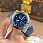 Vacheron Constantin Overseas Dual Time 47450 Replica Watches Blue Dial Rubber Strap 9F Factory 42mm - Image 2