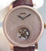 Replica Cartier Rotonde De Cartier Tourbillon RG Full Diamonds