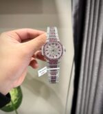 Patek Philippe Nautilus 7118 Replica 11 Watch Ruby Red + Moissanite Diamonds 35.2mm
