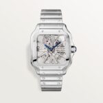 Fake Cartier Watch Santos large model mechanical movement Stainless Steel Skeleton Dial WHSA0015 TWF(1:1 replica)