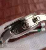 Replica IWC V6 Pilot Chrono IW377704 Black Dial SS Bracelet A7750 - Image 4