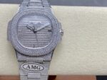 Fake Diamond Watch Patek Philippe Replica 5719/1G-001 Nautilus 40mm White Gold Diamond Pave White Gold Diamond Set Automatic AMG(1:1 replica) - Image 9
