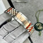 Rolex Replica Watch DateJust Wimbledon Dial Demi Strap Rose Gold Plated EW 41mm - Image 6