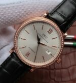 Replica IWC MK Portofino IW356515 RG Silver Dial Diamonds Bezel - Image 2