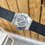 Hublot Replica Watch Classic Fusion Titanium Black Leather Strap JJF 2023 42mm - Image 6