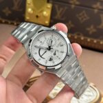 Vacheron Constantin Luxury Imitation Watches Overseas Dual Time 47450 White Dial Metal Wire 9F Factory 42mm - Image 2