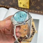 Rolex Land-Dweller 127336 Ice Blue   Honeycomb Motif Dial Best Fake Watches 40mm - Image 3