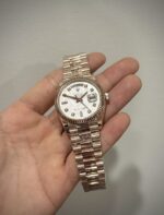 Rolex Day-Date 128235 Replica Watch Gold Wrapped Meteorite Dial 36mm - Image 4